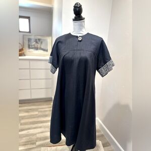 Vintage Rickie Freeman Teri Jon Linen Dress